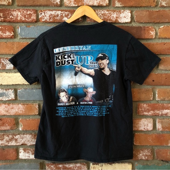 Luke Bryan Kick the Dust Up 2015 Tour T-Shirt - Picture 2 of 5